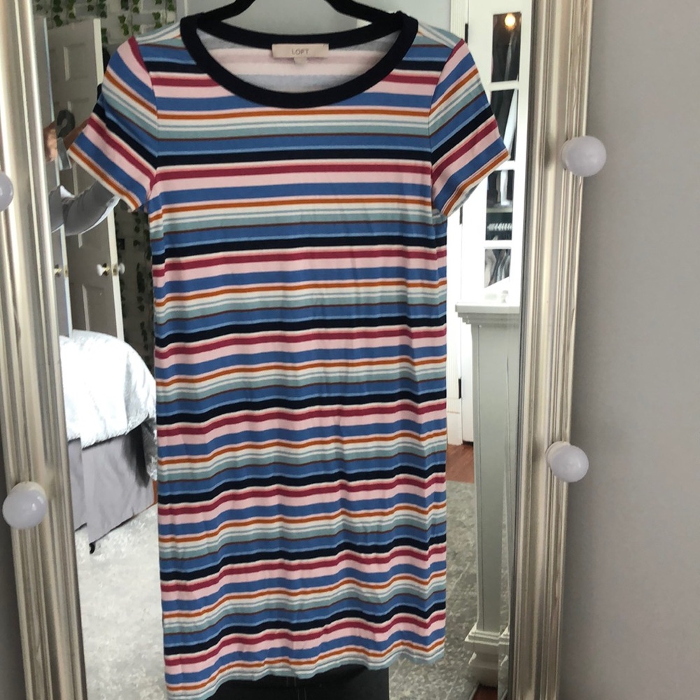 Loft striped T-shirt dress